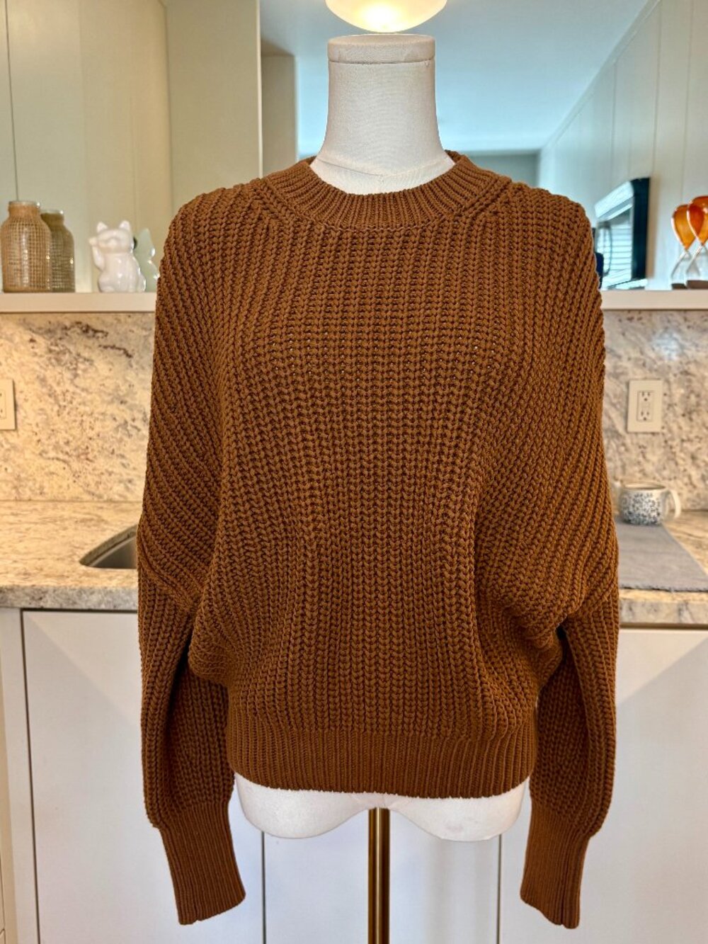 Banana Republic Chunky Cotton Crew-Neck Sweater